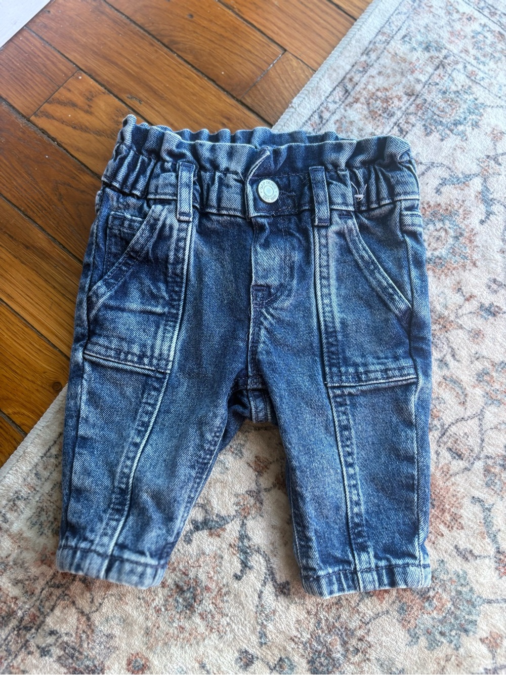 Baby GAP 6/12M MOM Jean Denim-Style Blue Jogger Pants